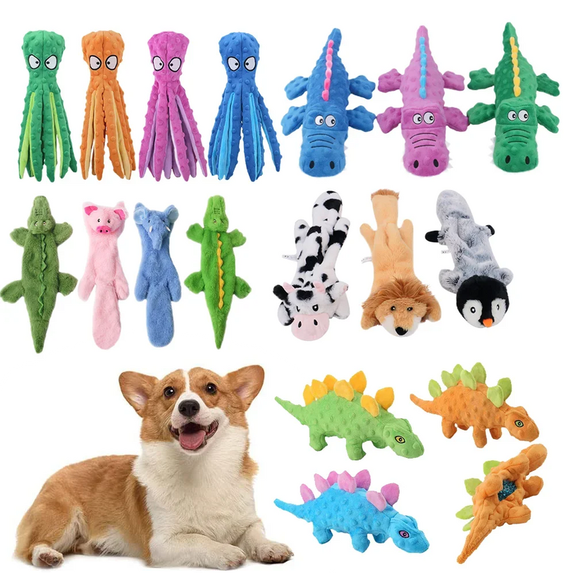 Brinquedos estimuladores, com som, para animais de estimação.